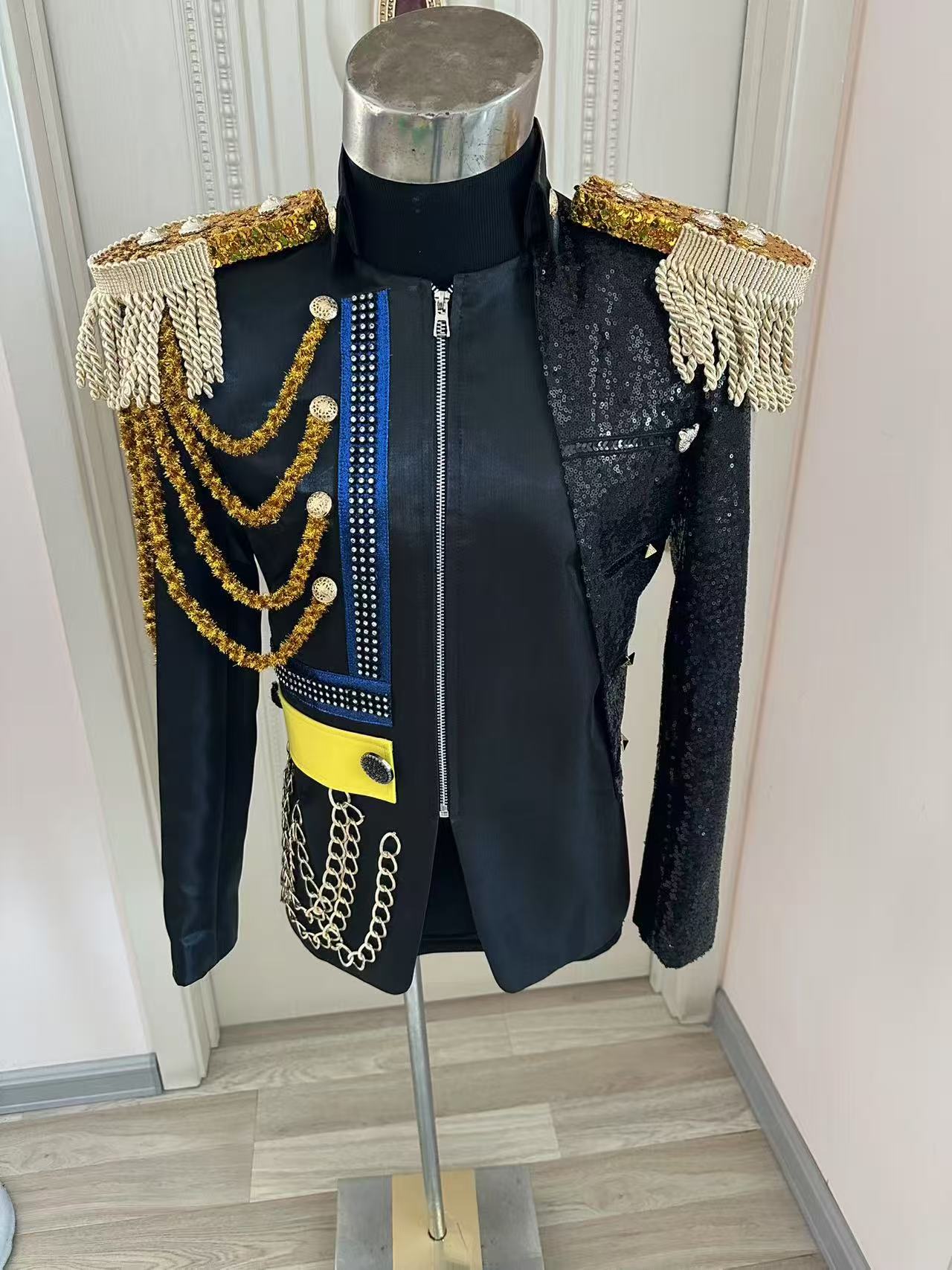 Men Formal Party Wear Dress - Yeni Erkek Püskül Kraliyet Ceket Düğün