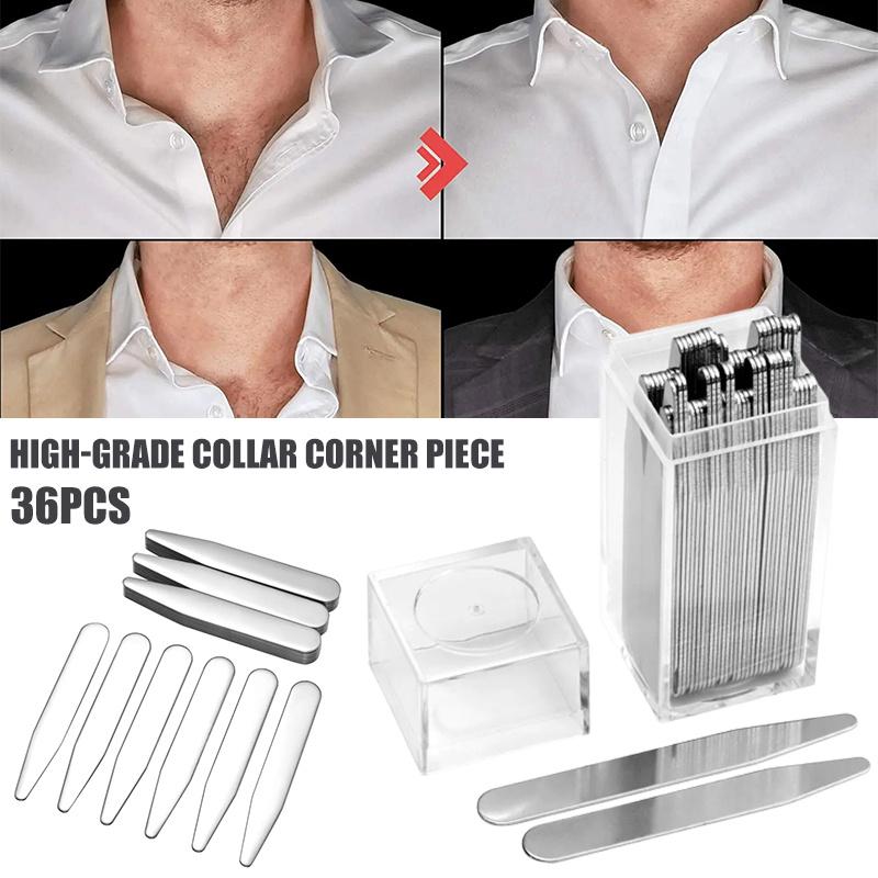 Collar Stay Metal - 36 adet Paslanmaz Çelik Gömlek Yaka