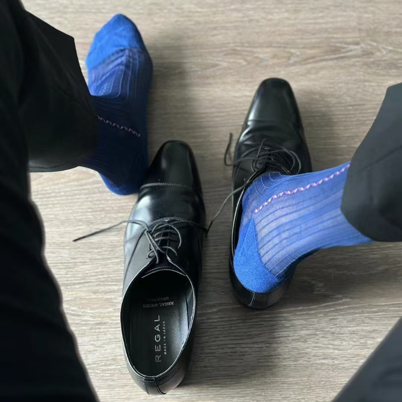 Men Formal Party Wear Dress - Erkek Elbise Çorapları Mavi Siyah Resmi