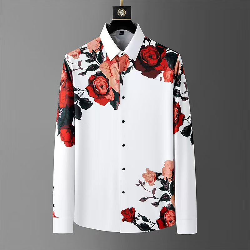 Men Formal Party Wear Dress - Lüks yüksek kalite erkek Vintage çiçek