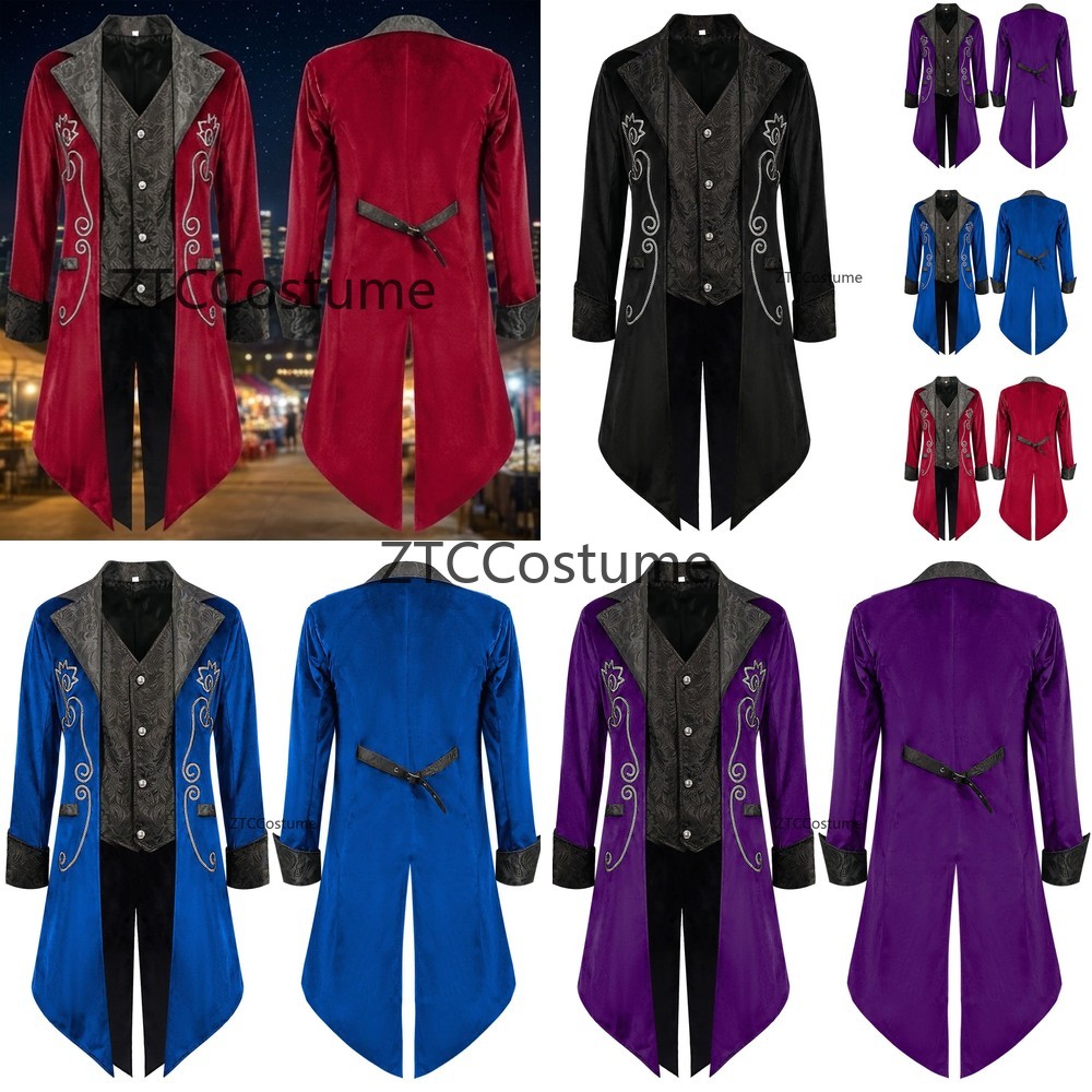 Men'S Medieval Formal Wear - Steampunk viktorya dönemi tarzı frak ortaçağ