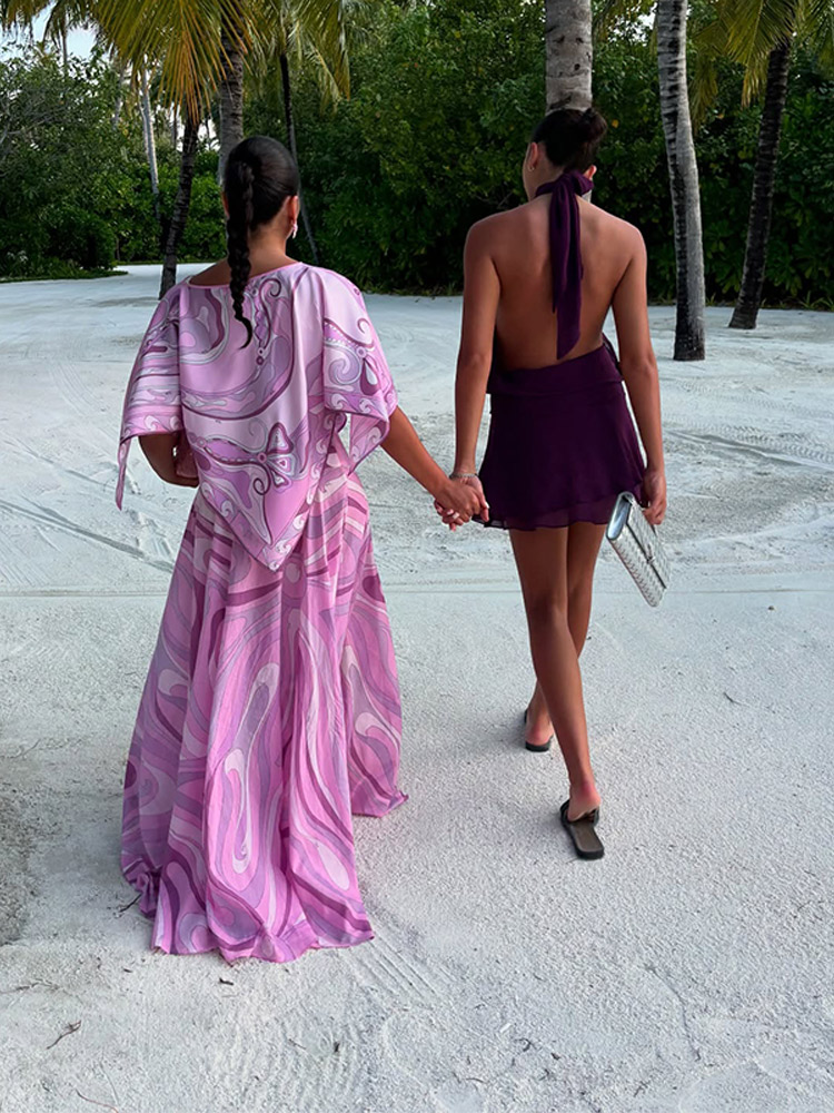 Bol Baskılı Gömlek Etek Takıml - Men'S Formal Beach Wear incelemesi ve fiyatı