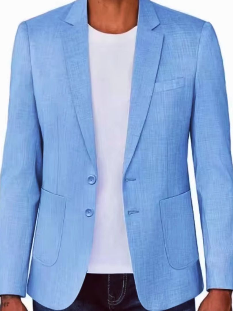 Slim Fit erkek Bej/Mavi Keten  - Men Formal Wear Design incelemesi ve fiyatı